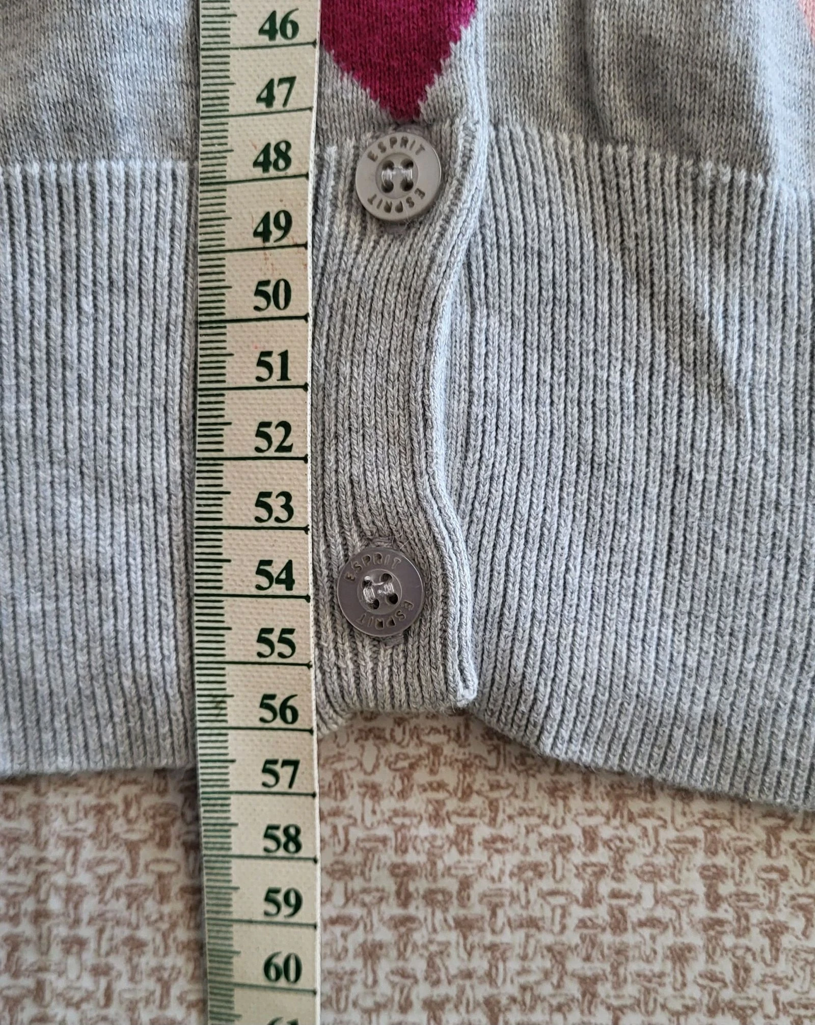 Esprit Cardigan TM/TFr38-Cinza Rosa e Fúcsia - Estilo Burlington em TBE – photo 16